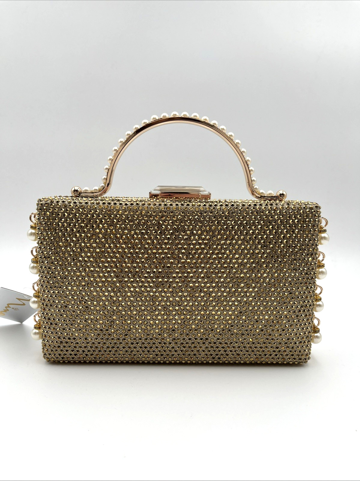 Nina Pearl Dangle Crystal Clutch