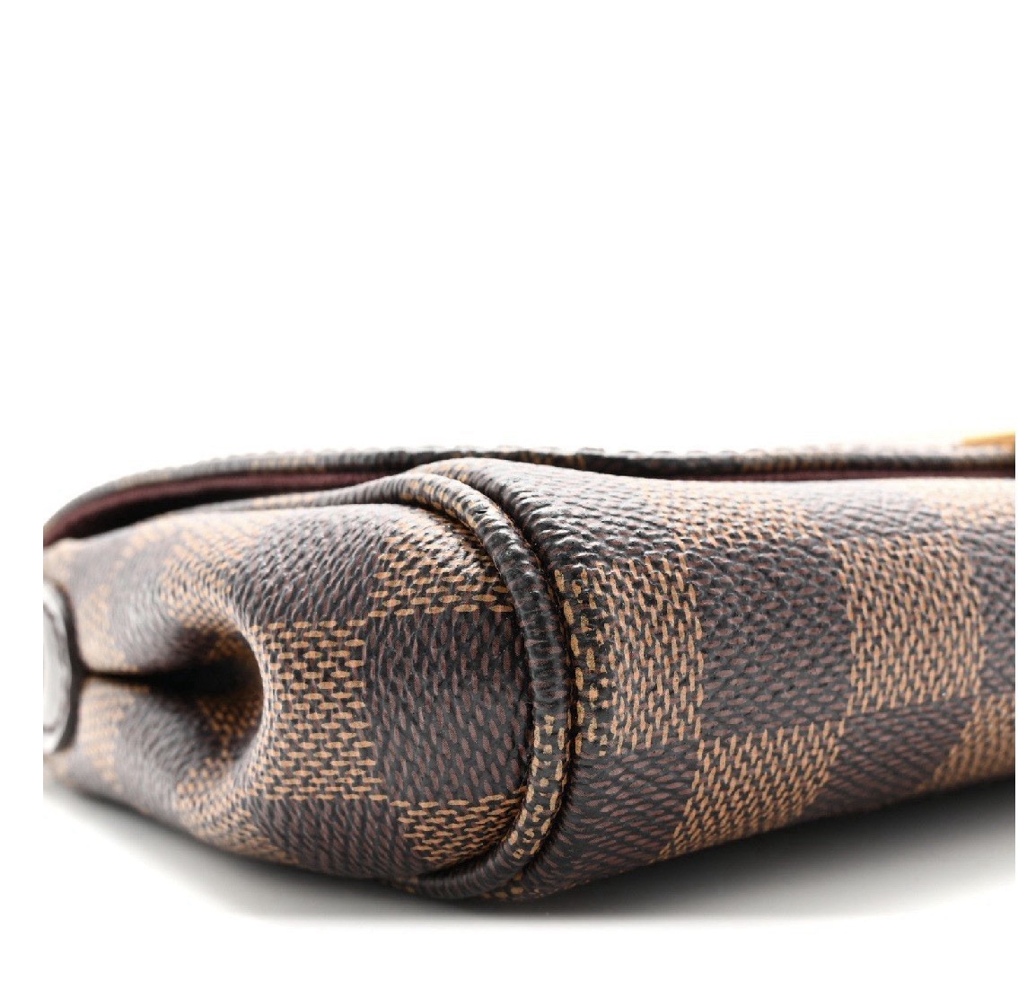 Louis Vuitton Damier Ebene Brown Flap Crossbody Bag Chain Detachable Strap