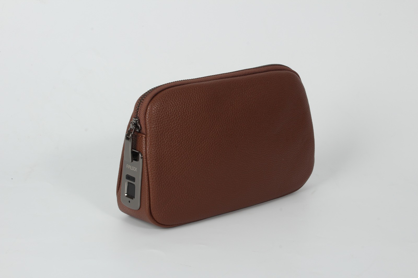 Genuine Leather Bag Fingerprint Lock Anti Theft Travel Organizer Wrist Strap