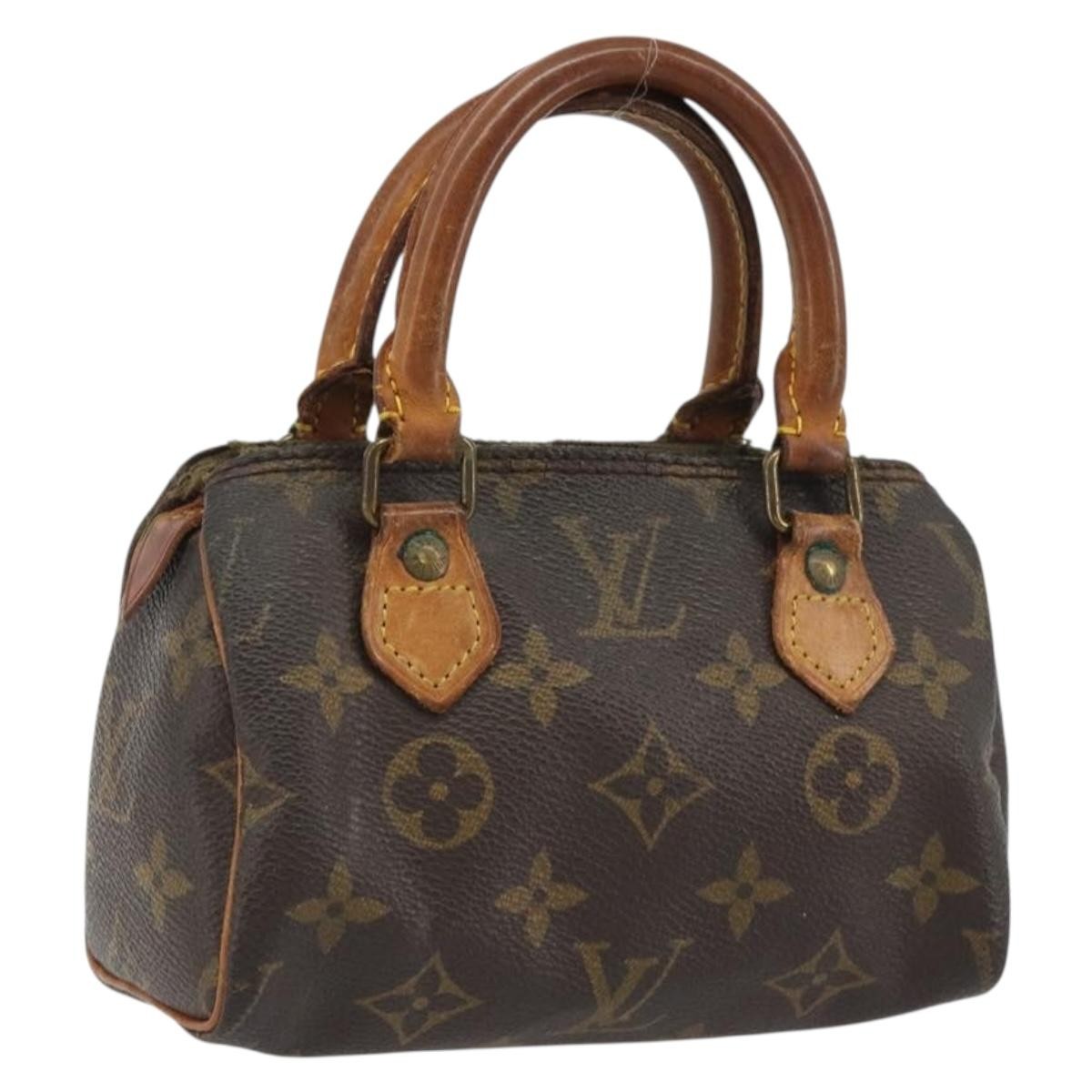 LOUIS VUITTON Monogram Mini Speedy Hand Bag M41534 LV Auth 191286