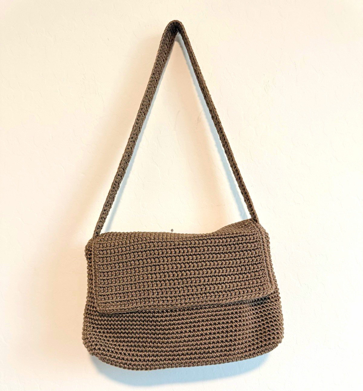 The Sak Women Brown Solid Rectangle Shoulder Bag Zip Closure Lined Inner Pockets