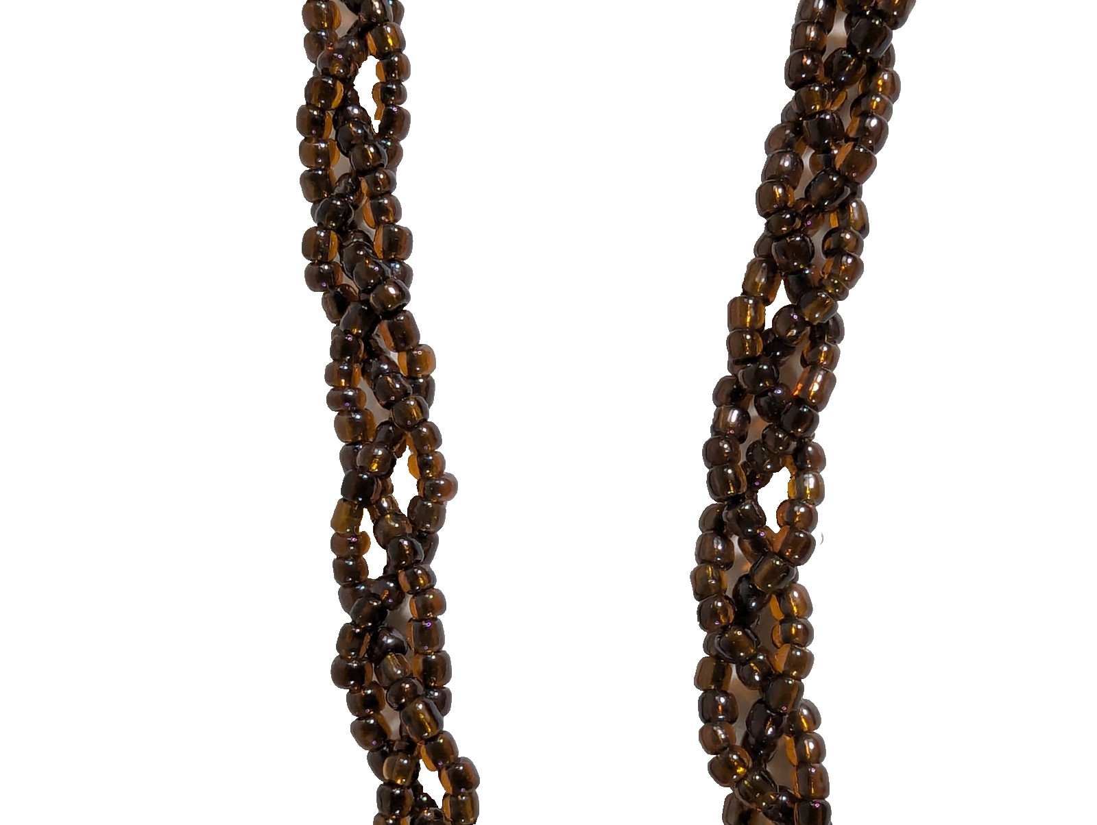 Beaded Small Brown Velvet Bag trimmed in iridescent beads, perfect for ID Credit