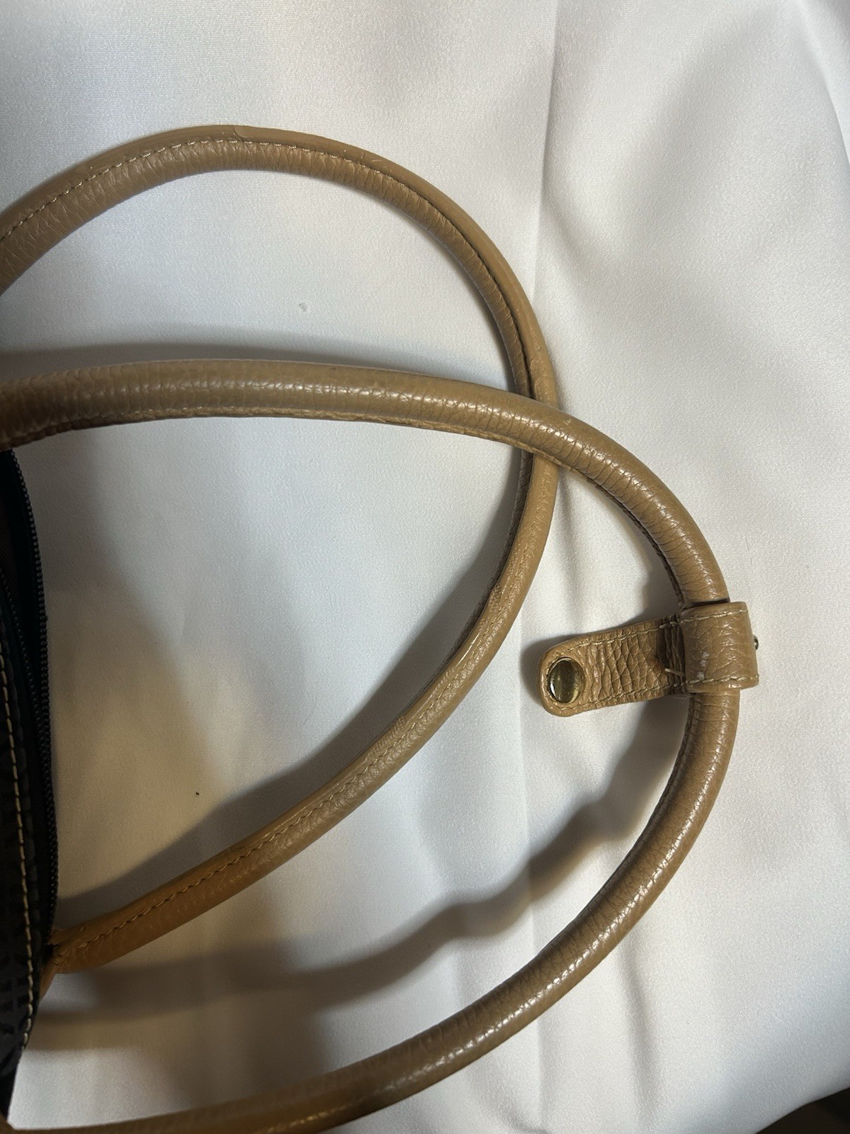 Vintage RR Pedro Rogado Monogram Mini Bowler Bag Black Leather Trim Spain