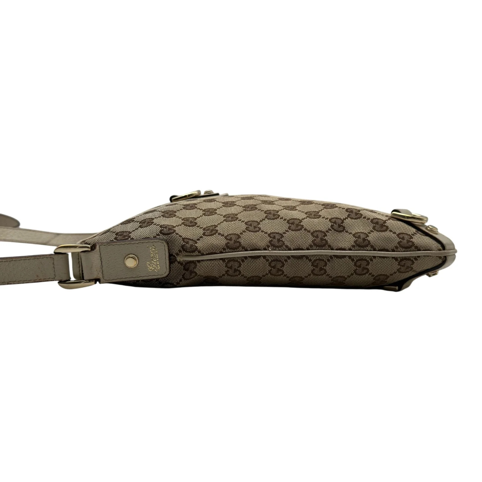 GUCCI GG Canvas Abbey Shoulder Bag White / Beige GG Canvas Shoulder Bag #OKB8076