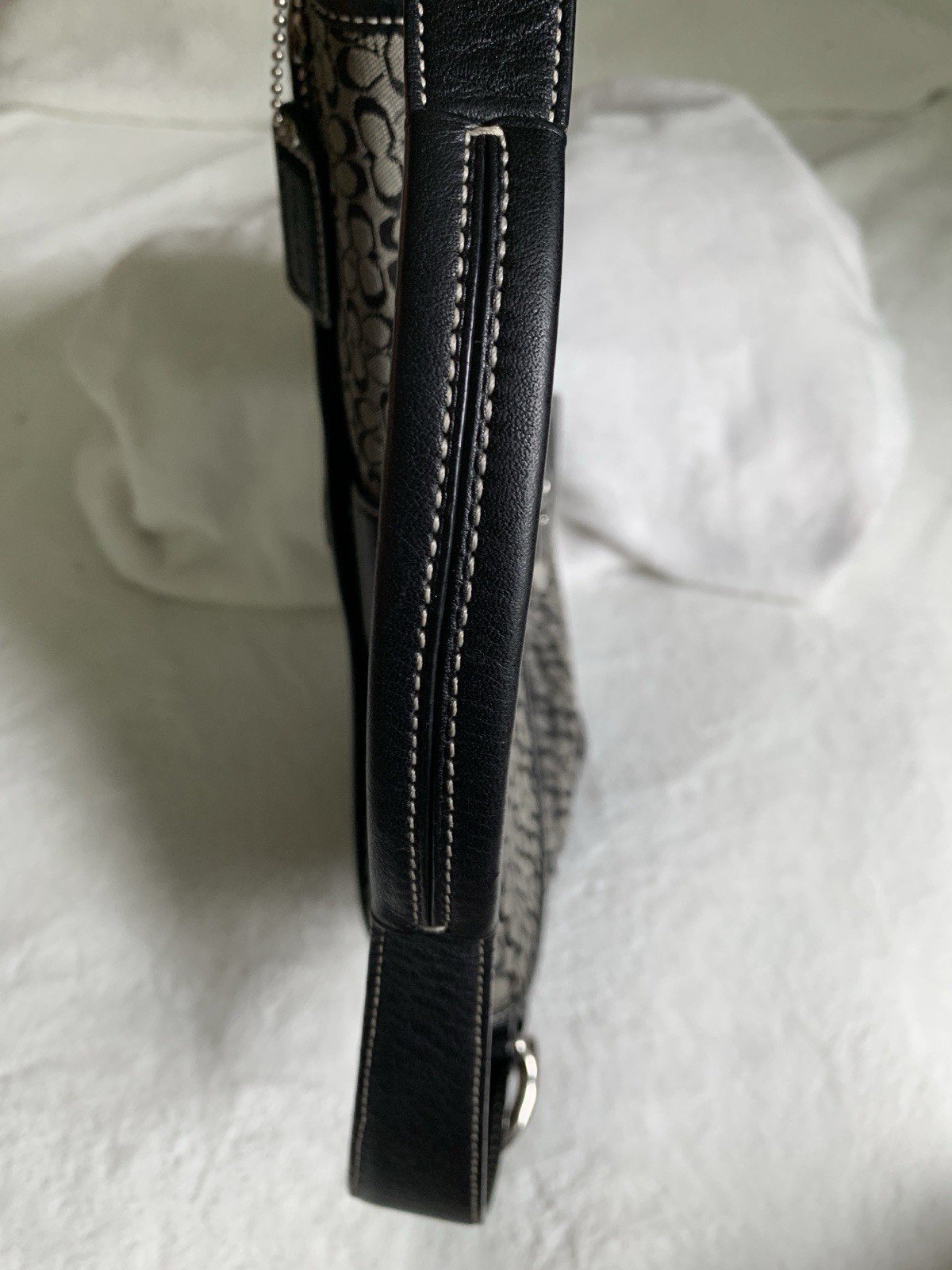 Vintage Coach Signature Medium Soho Flap Bag Black 6808 Y2K