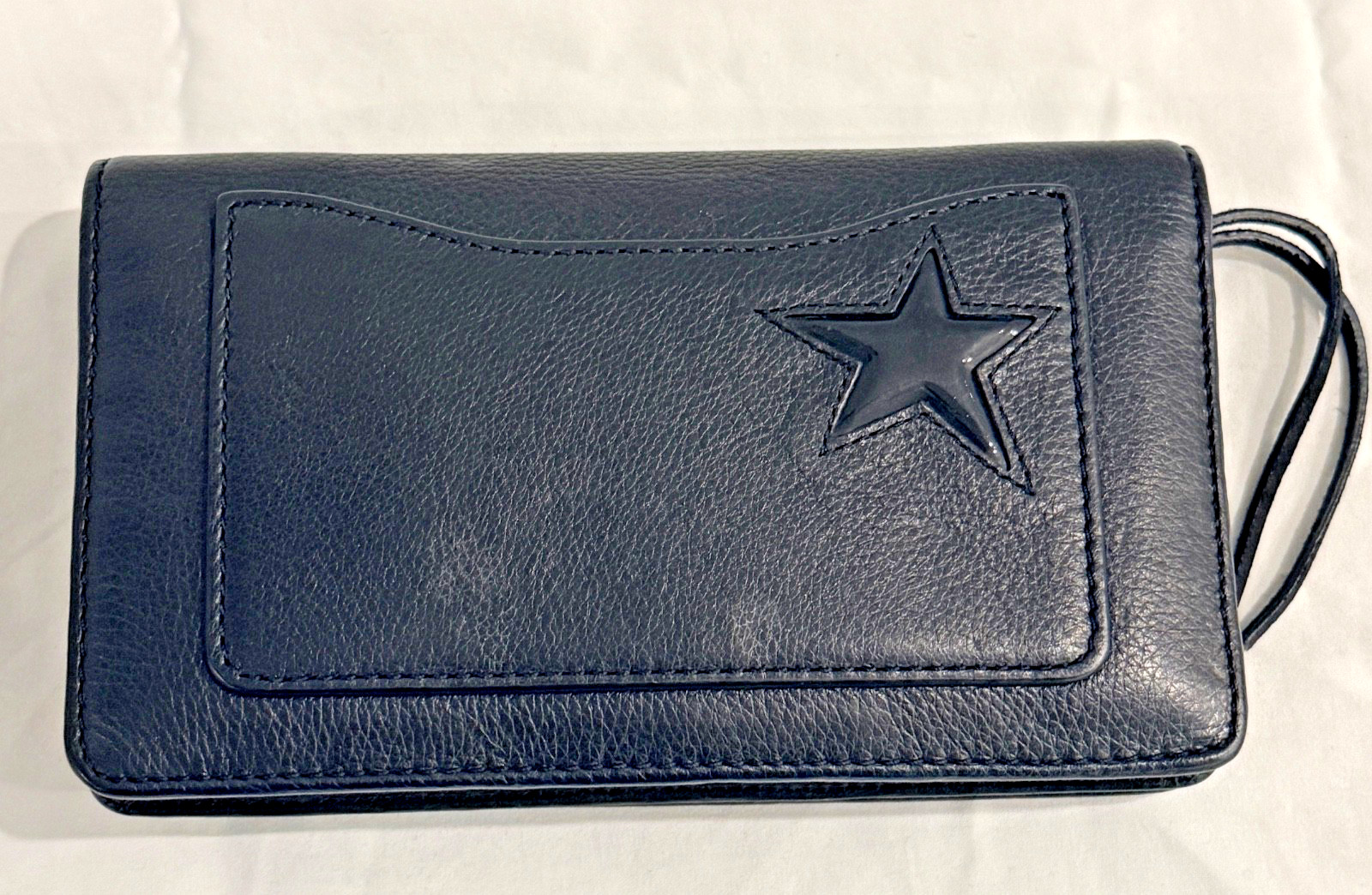 Marc Jacobs The Star Patchwork Snapshot Leather Crossbody Bag Black Purse