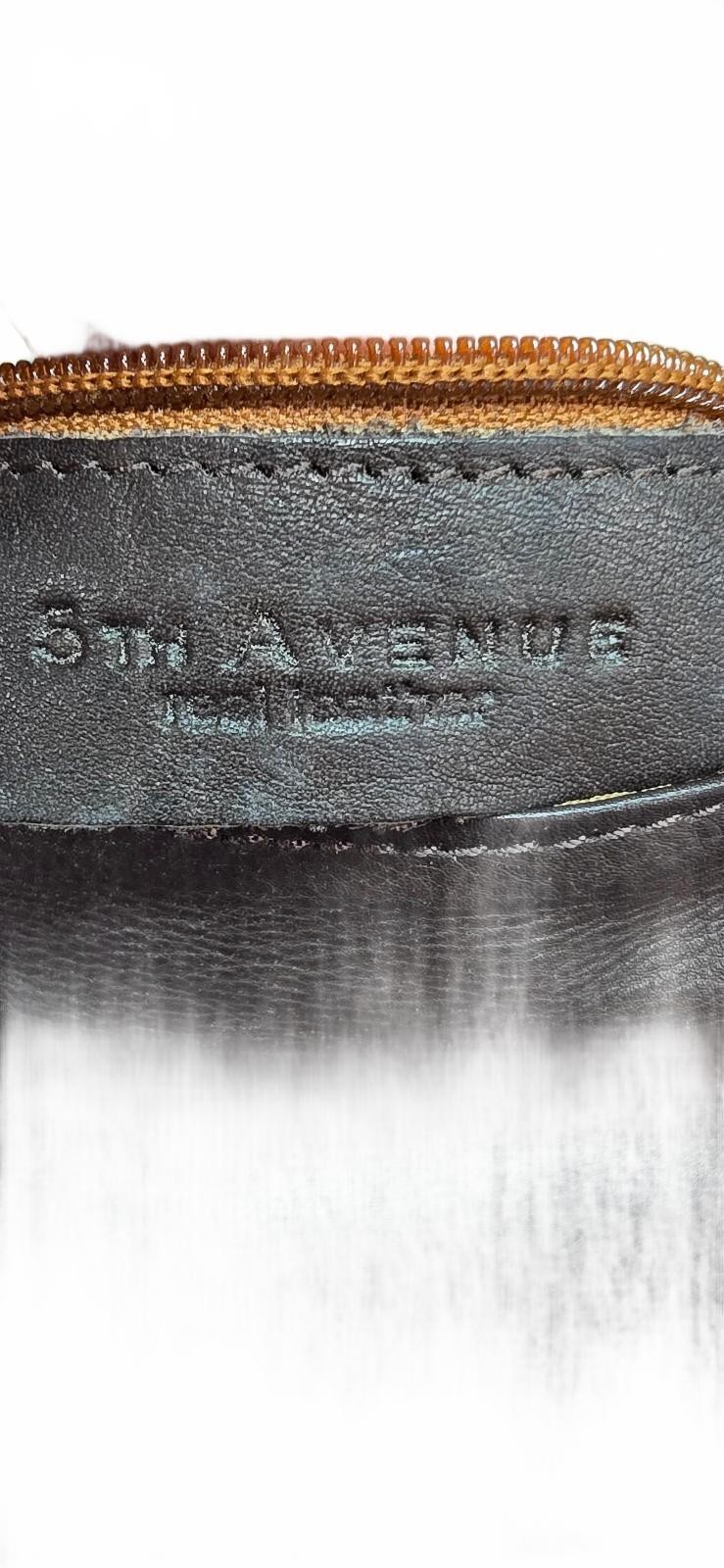 5th Avenue Black Leather Crossbody Bag with Buckle Detail