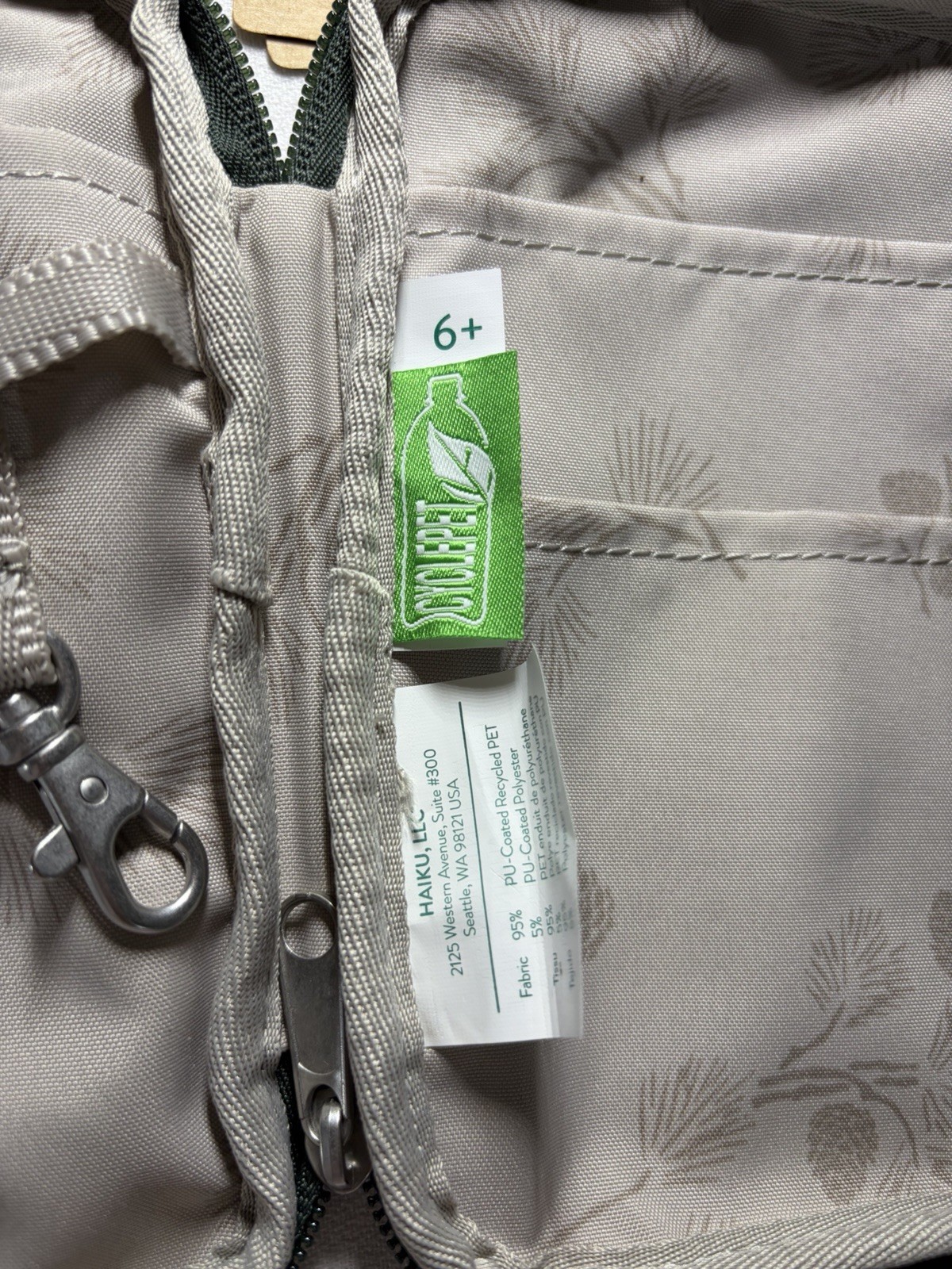 Haiku Aspire Folio Reversible Organizer Crossbody Bag Green/Gray Small Women