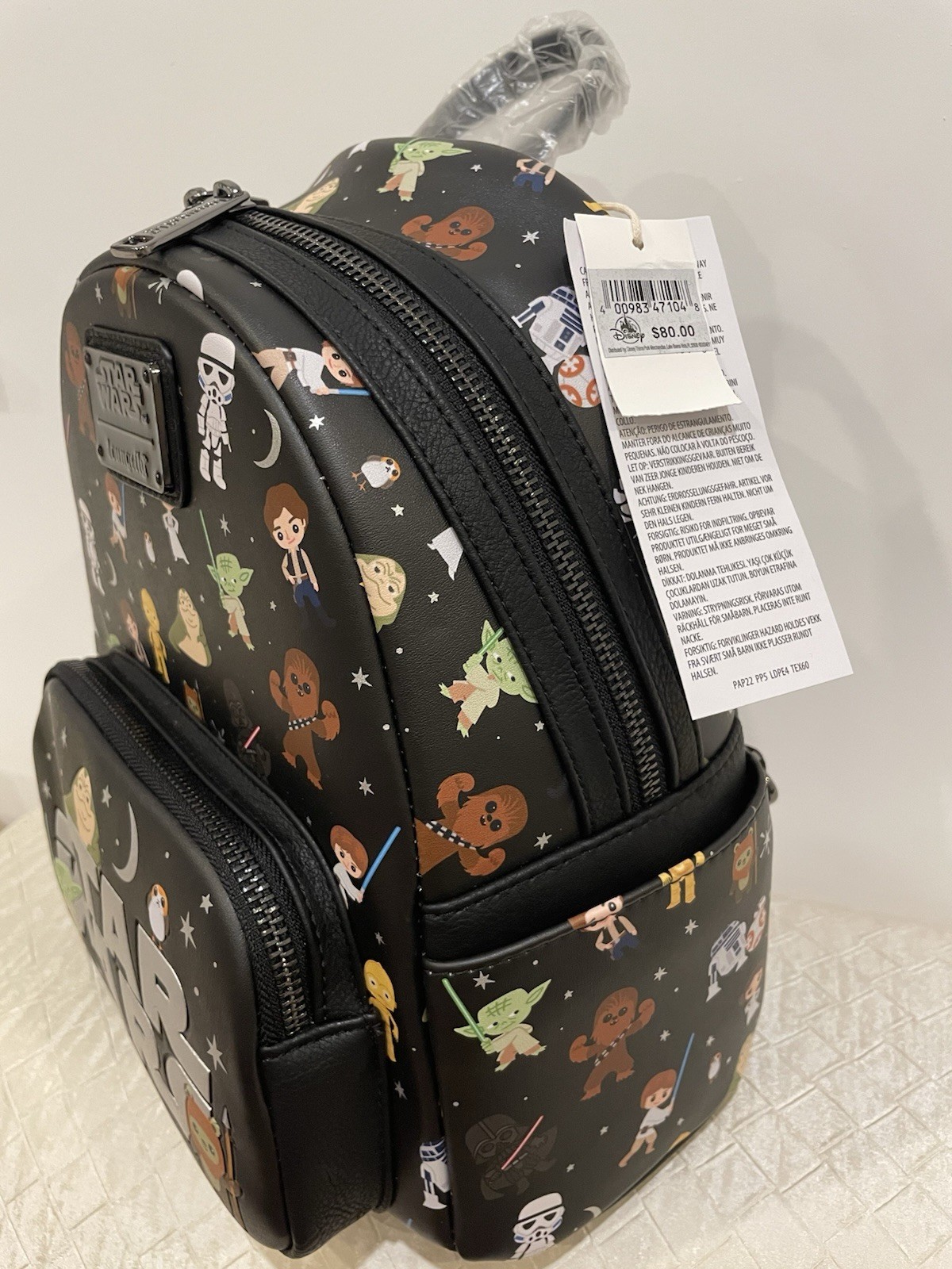 Disney Parks Loungefly Star Wars Chibi Mini Backpack Darth Vader Yoda New NIB