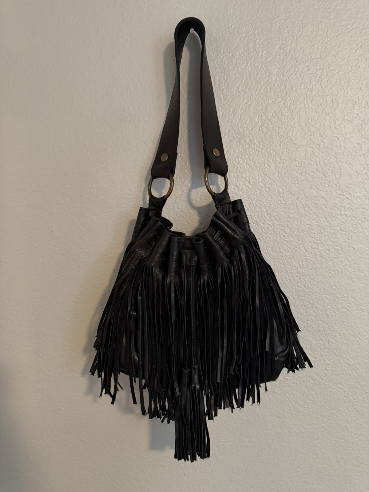 Two Bar West McFadin Leather Fringe Bag