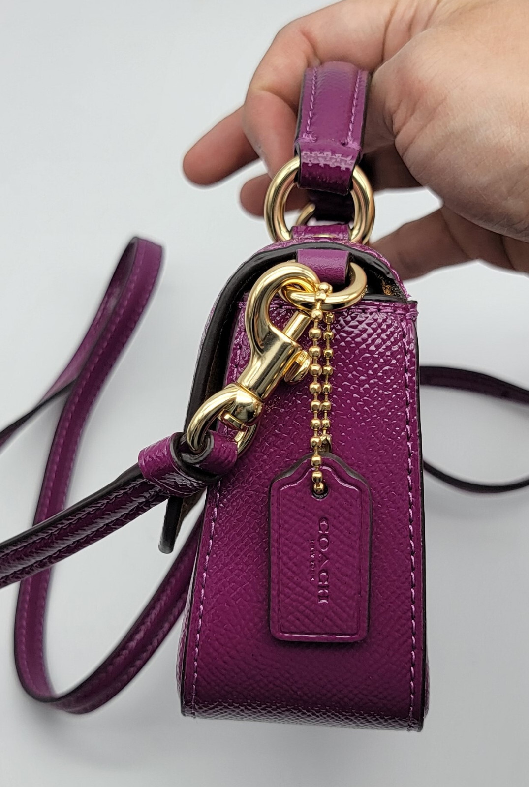 NWT Coach Mini Josie Top Handle Crossbody CE630 Dark Magenta