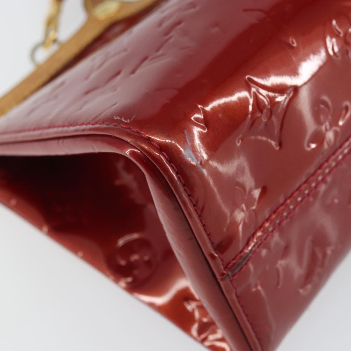 LOUIS VUITTON Vernis Roxbury Drive Bag 2way Pomme D’amour M91987 LV Auth 162085