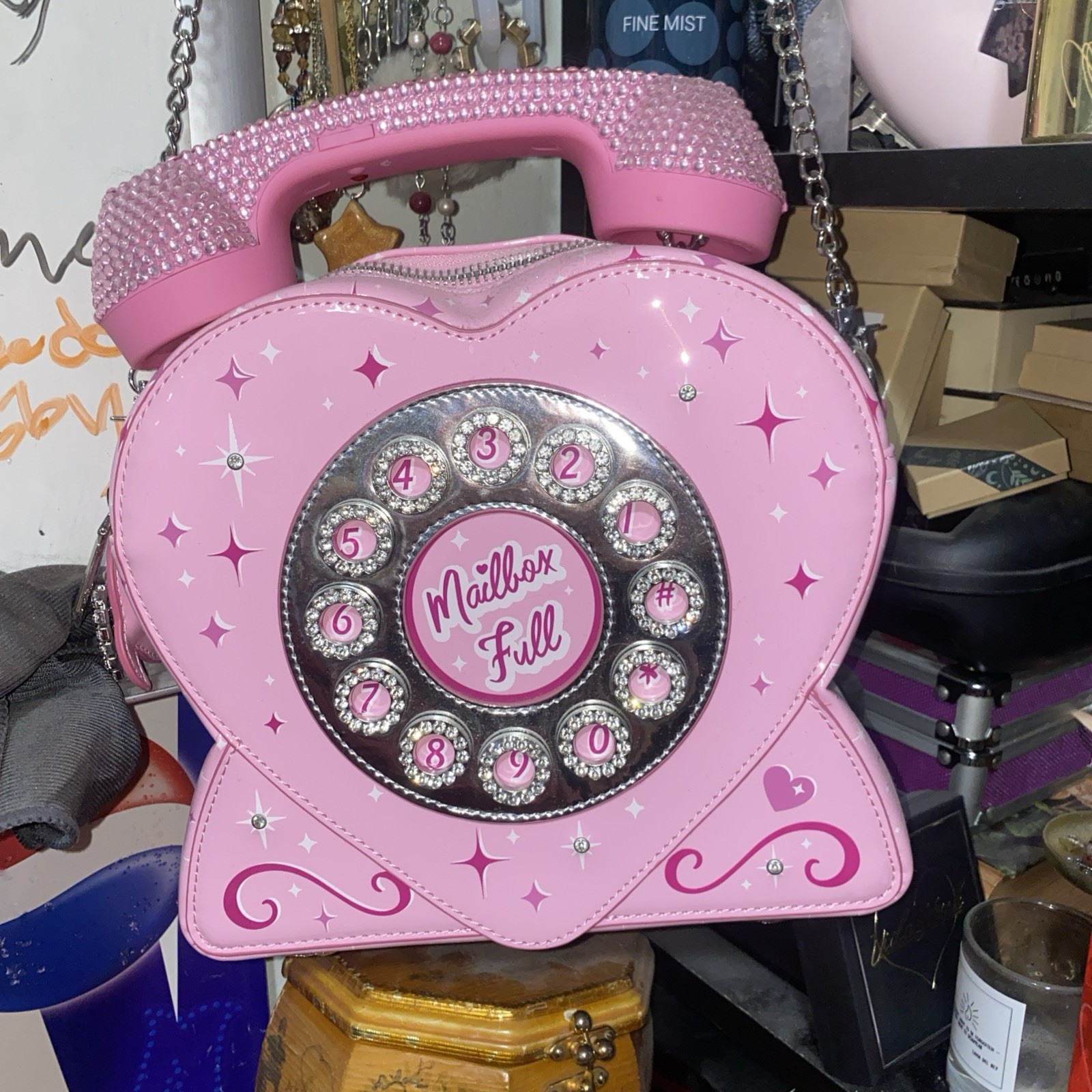 Mailbox Full Sugar Thrillz Dolls Kill Purse Handbag 10 Inches Sweet Ring Glitter