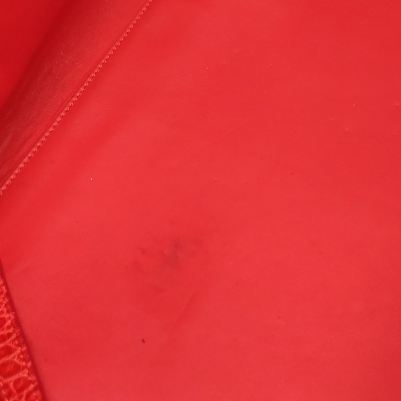 Celine Luggage Mini Red Croc Embossed Cowhide Carry Personal Items Duty Paid