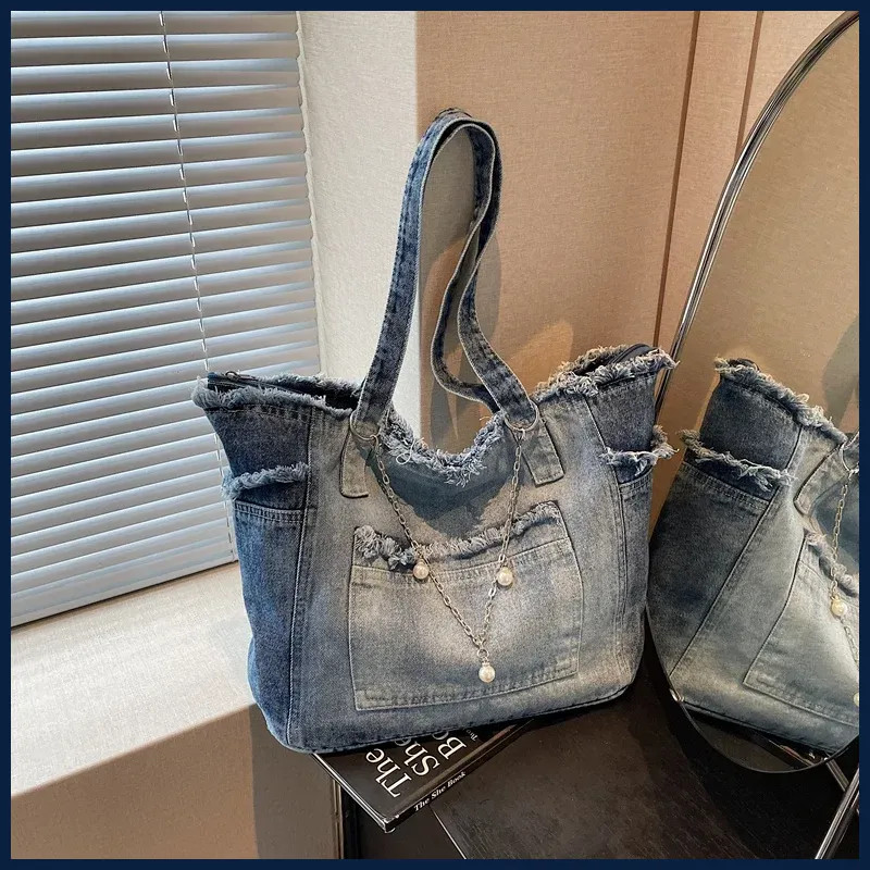 Elegant Exquisite Women Shoulder Bag-Premium Soft Denim Multi-Pocket