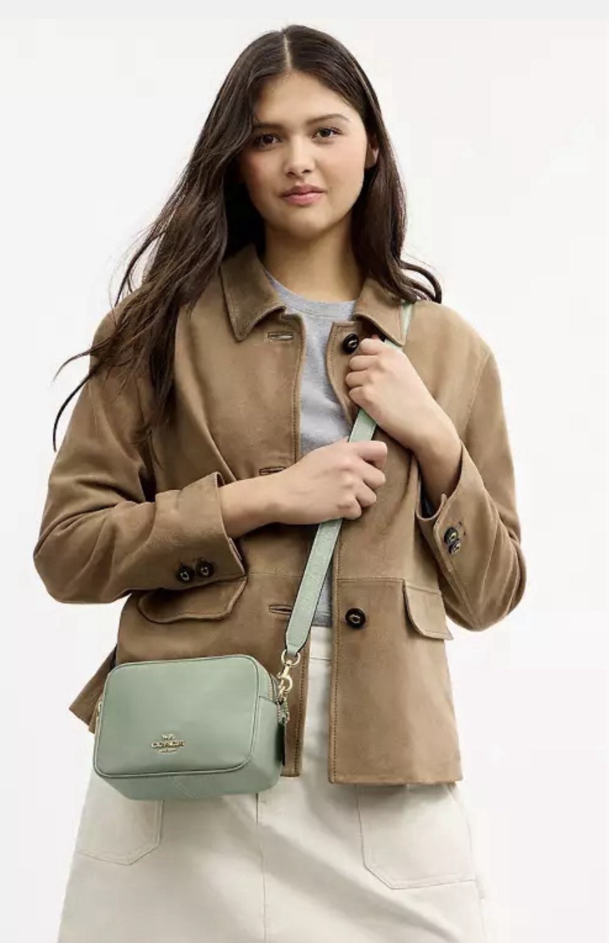 Coach Mini Carey Crossbody Bag In Pistachio (Green)