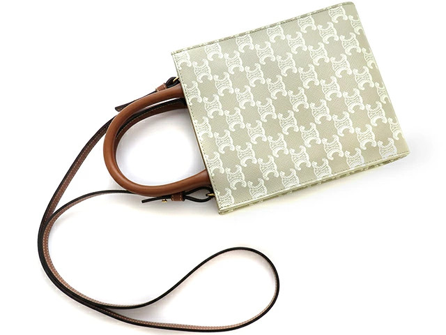 CELINE Triomphe Vertical Cabas Mini 2WAY Bag 194372 Shoulder Bag 1943 #DB531