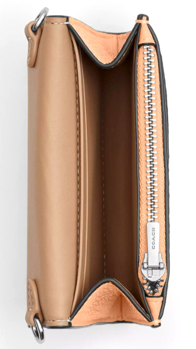 🧡Coach Mini Envelope Wallet w/Strap – CU170 Faded Blush (Orange) Leather – NWT