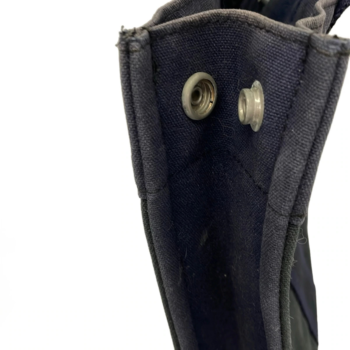 HERMES Fourre Tout Tote PM Black Navy Canvas None Tote Bag