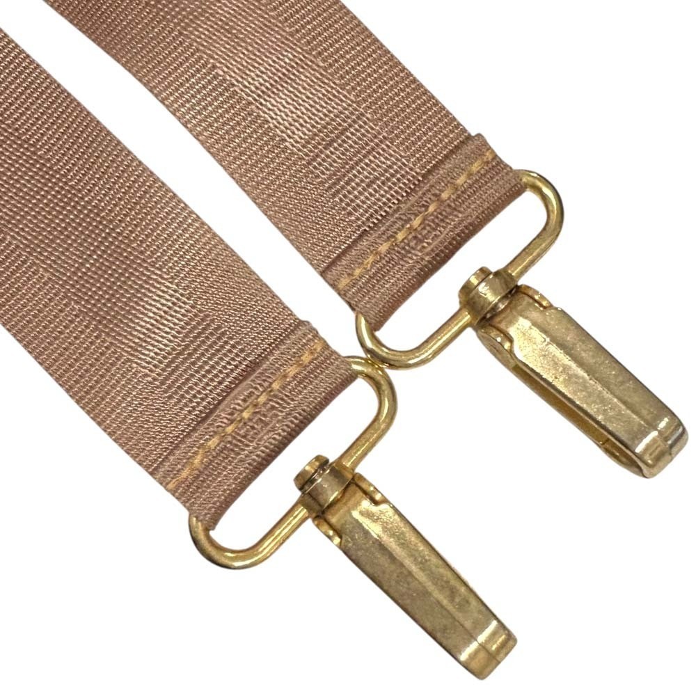 Auth CELINE Macadam Boston Bag Brown Leather Canvas Travel Gold w/Shoulder Strap
