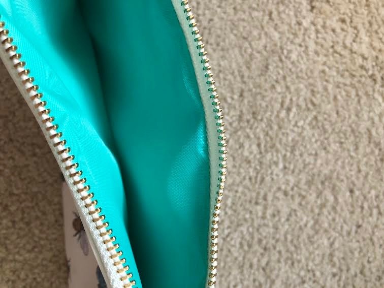 Eccolo Deluxe Pouch Bag Clutch White Bugs Insects Bee Ant Ladybug Moth BNWT