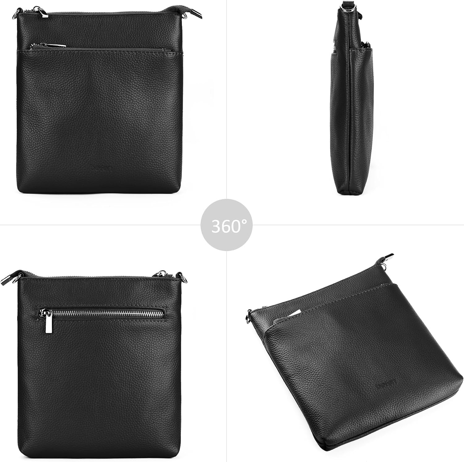 Genuine Leather Crossbody Purses for Women Travel Cross Body Bags Lightweight wi