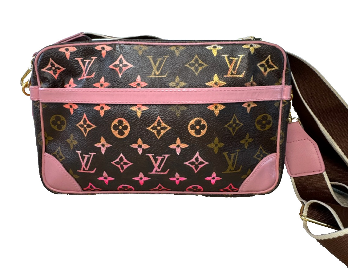 Louis Vuitton Compiegne 28 bag Vintage Authentic Custom Paint And Strap Cleaned