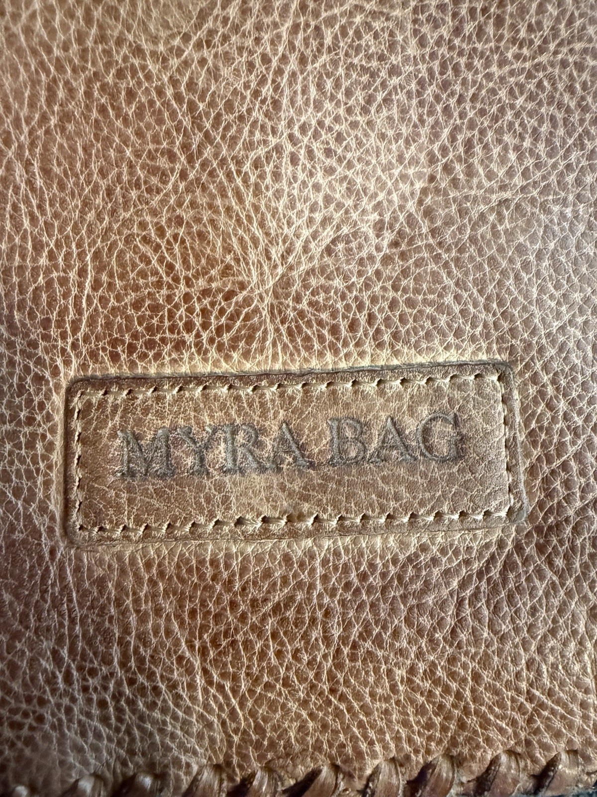 Myra Bag Small Brown Leather Crossbody Purse Snap & Buckle, Detachable Strap