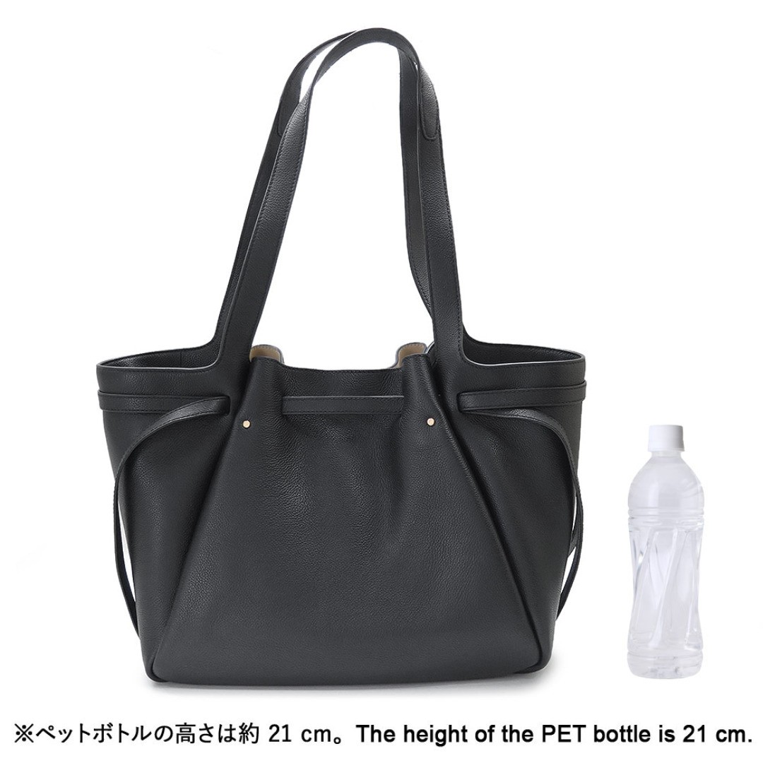 TORY BURCH Tote Bag Women s Romy 163388 001 Shoulder Bag Button Logo Leather Bla