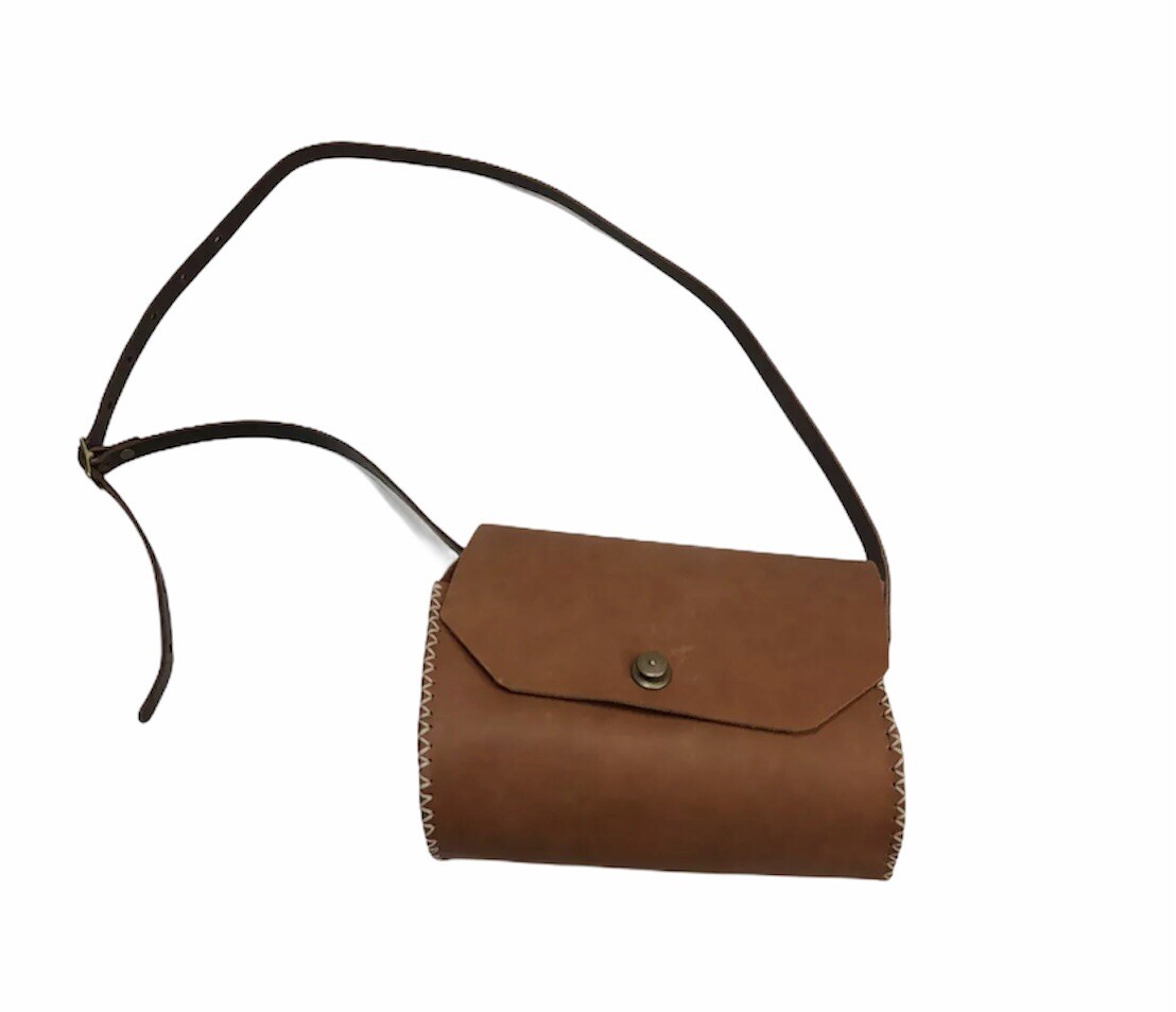 Bear Cub Leather Goods Roe Crossbody Brown Handmade