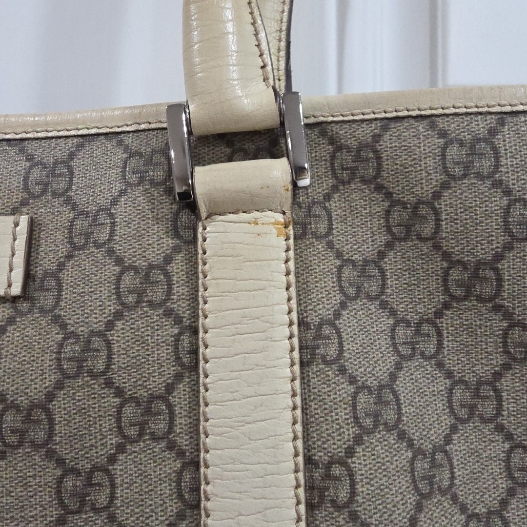 Gucci GG Supreme Joy Tote PVC White