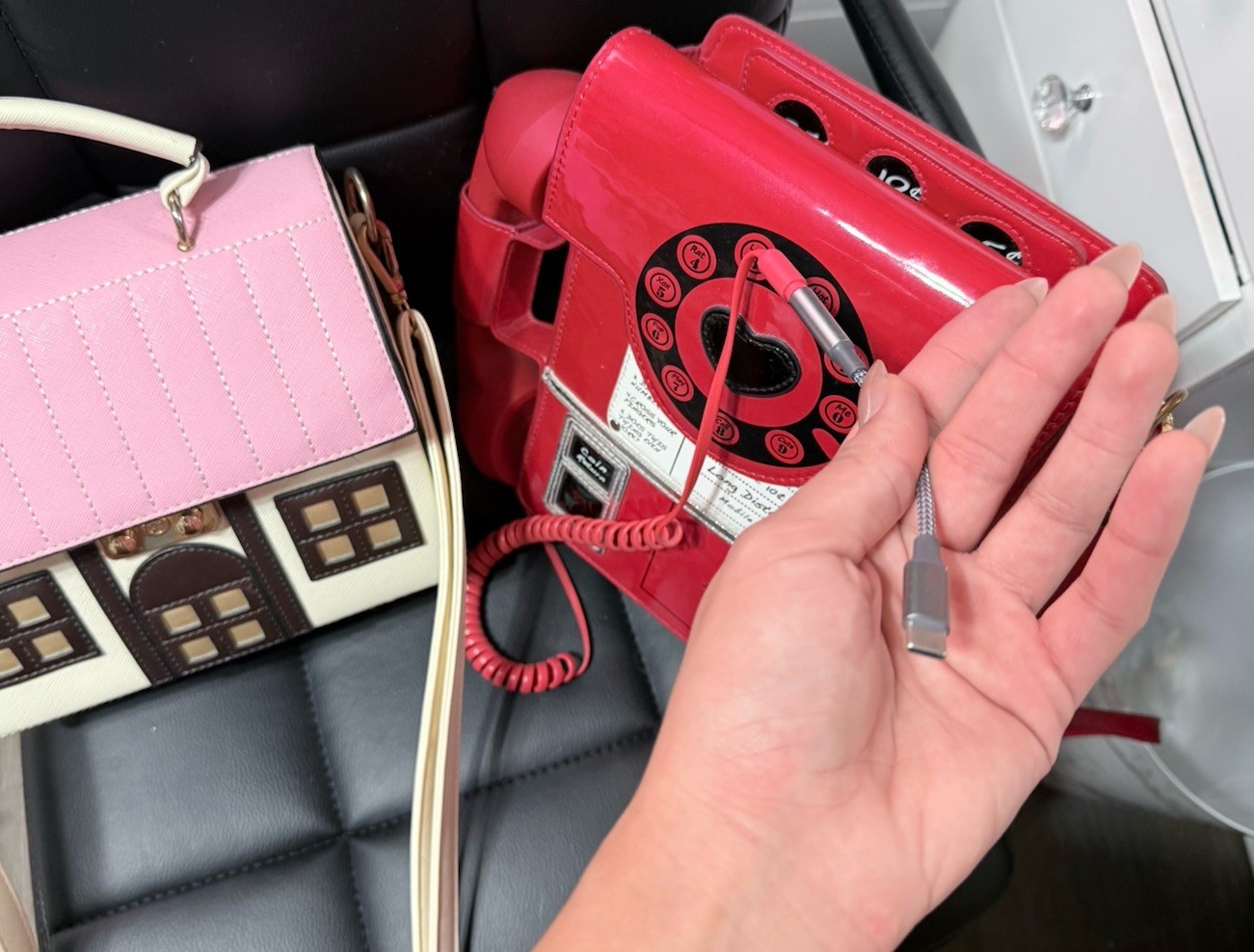 2PCS Unique Novelty Handbags – House & Telephone Design