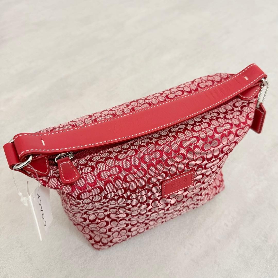 COACH signature handbag pouch accessory pouch red