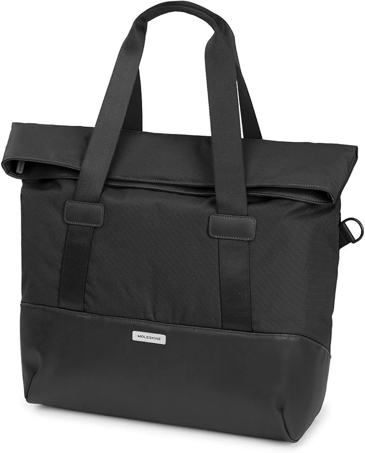Moleskine Metro Weekender Bag Black Travel Duffel Laptop Tote NWOT