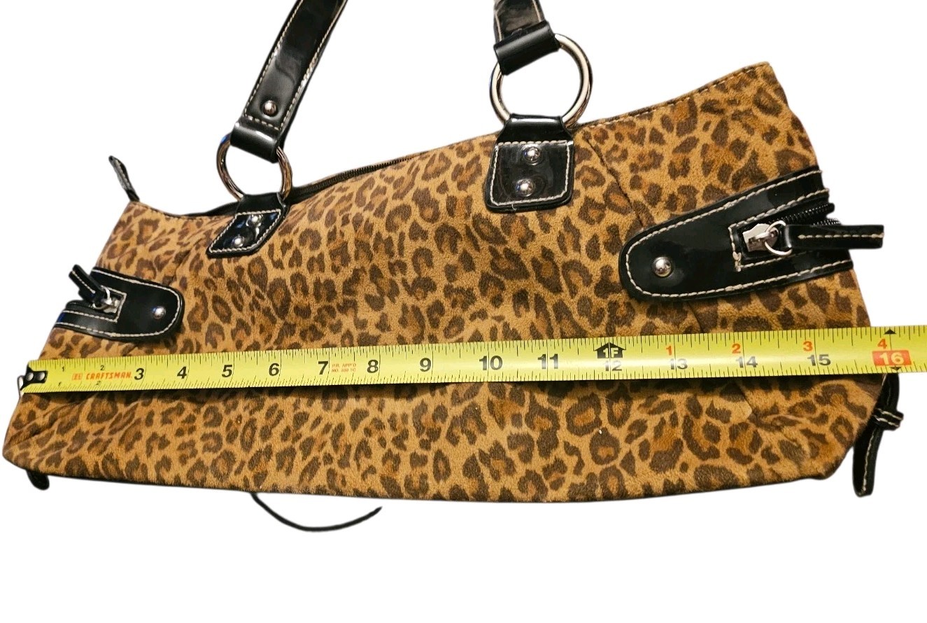 Worthington Metro Y2K Leopard Print Double Handle Shoulder Bag Mob Wife Luxury