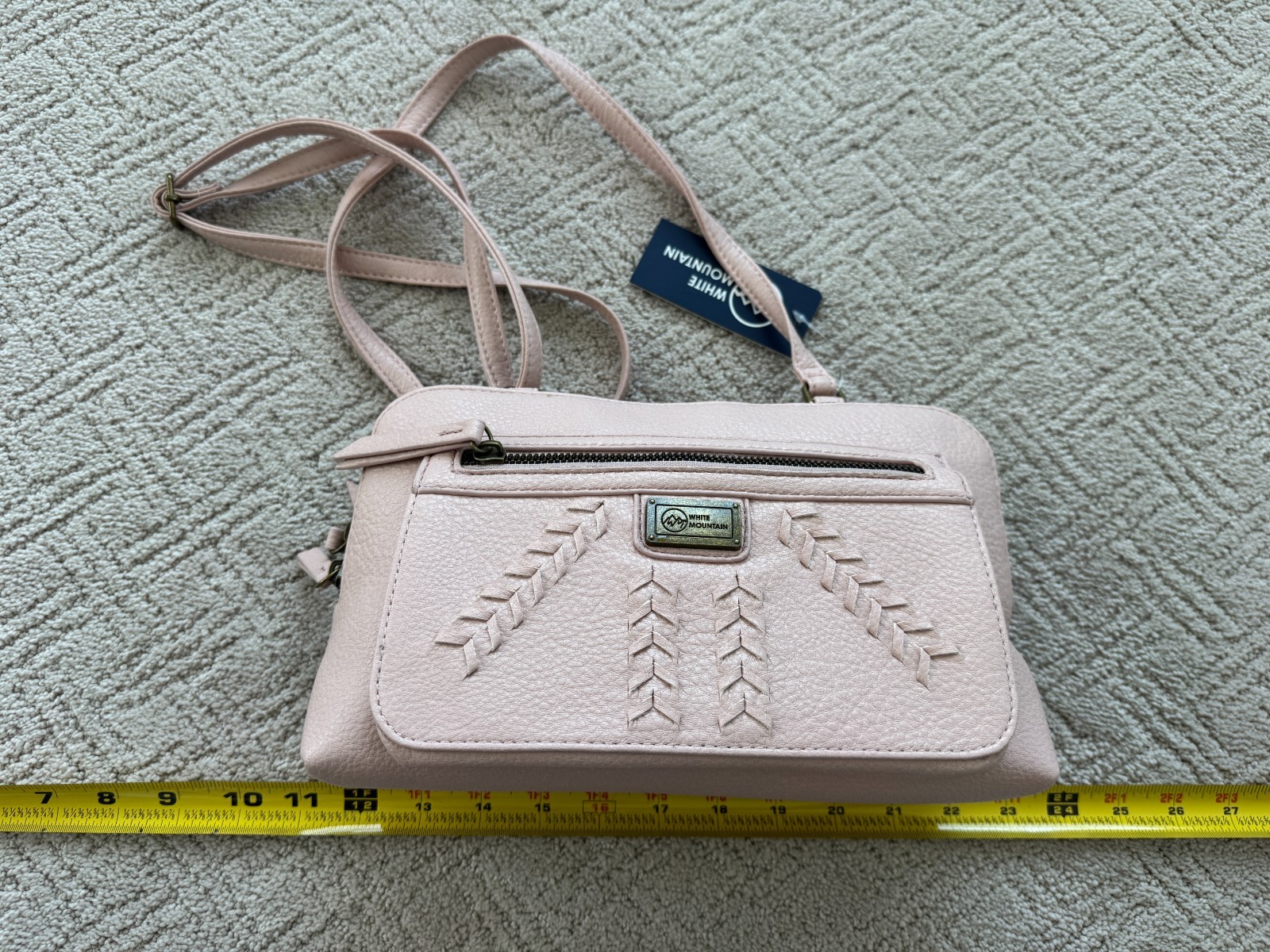 White Mountain Blush Multiple Compartments & Organization Adjustable Strap Bag
