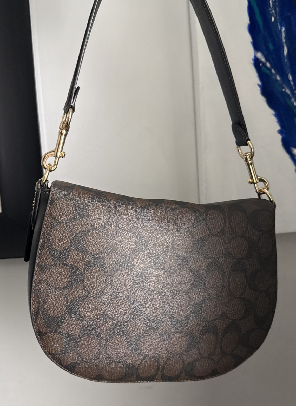 COACH Half Moon Turlock Signature Handbag New Without Tags CH554 8.5” 6.5” 2.75”