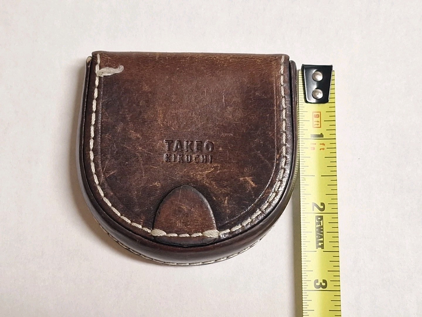 TAKEO KIKUCHI Coin Purse (Takeokikuchi) – NATURAL TANNED LEATHER ITALY ITALPEL