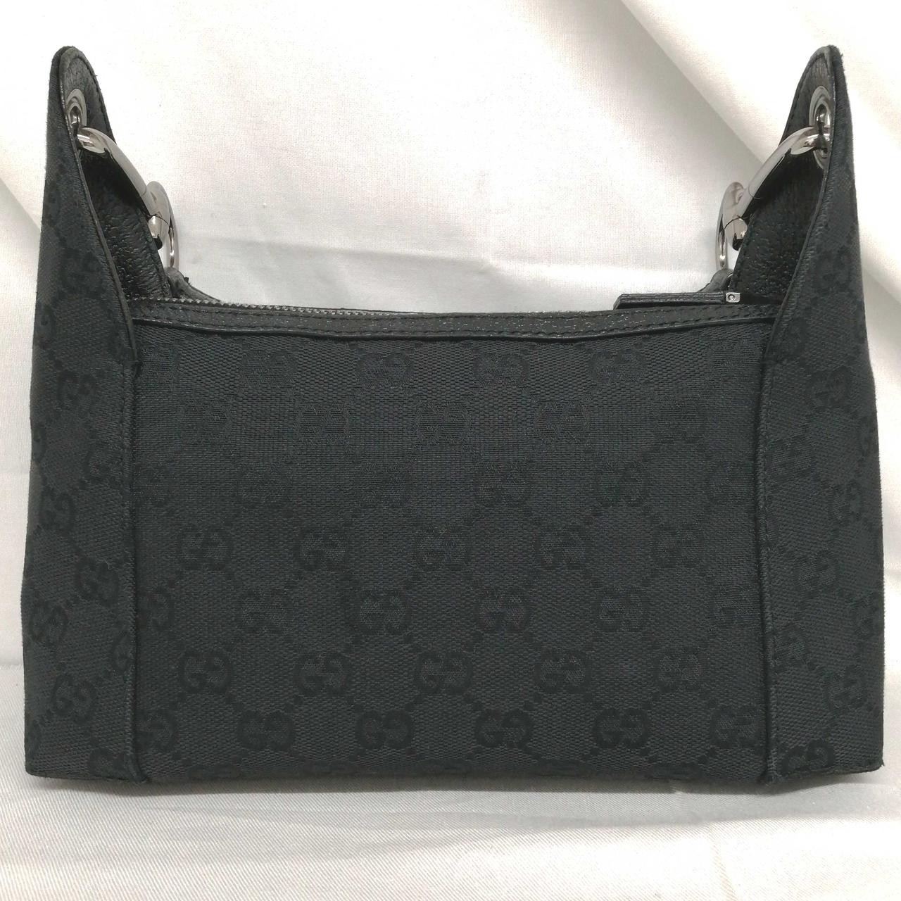 GUCCI GG Canvas Handbag Black Shoulder Bag 113024 USED from Japan #TAS