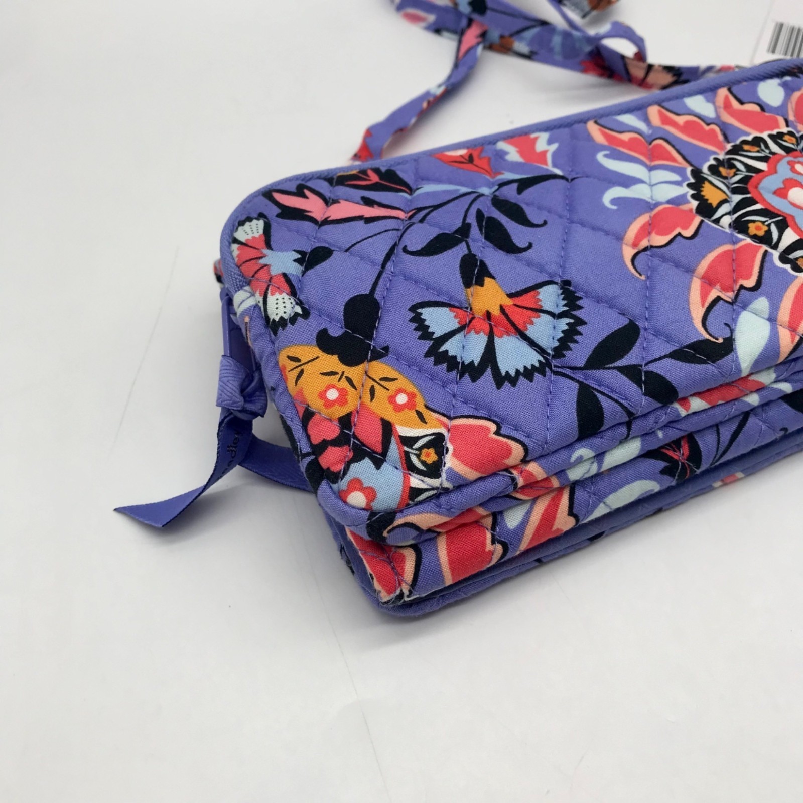Vera Bradley Purple Mural Garden Fabric Crossbody