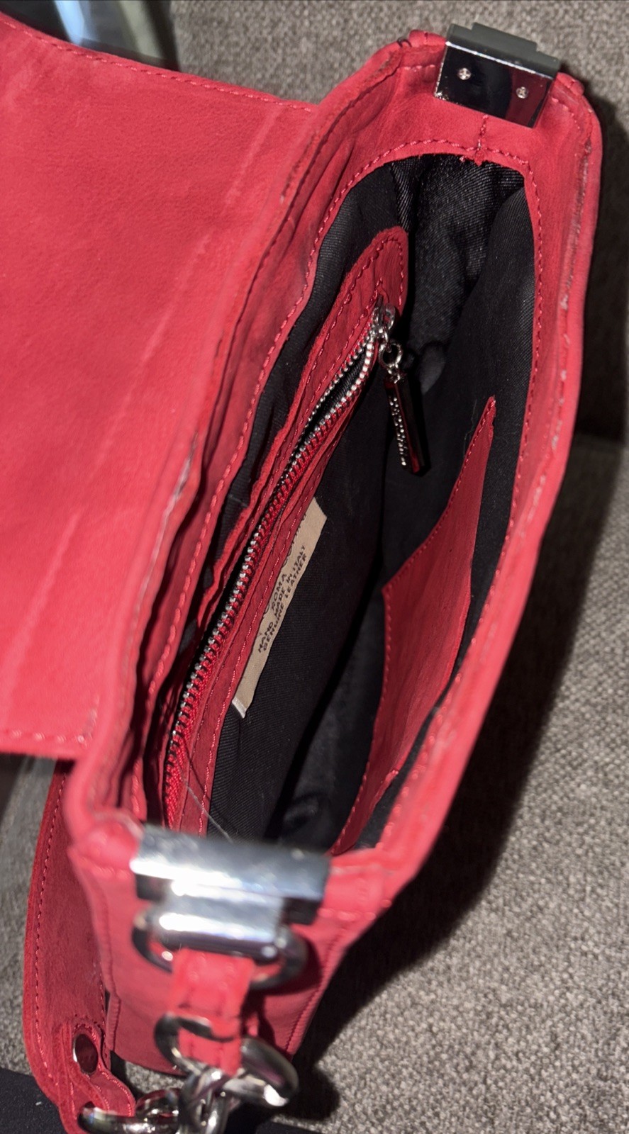 Carlo Cecchini Roma Hand Made Italy Red Long Beach Genuine Suede Leather