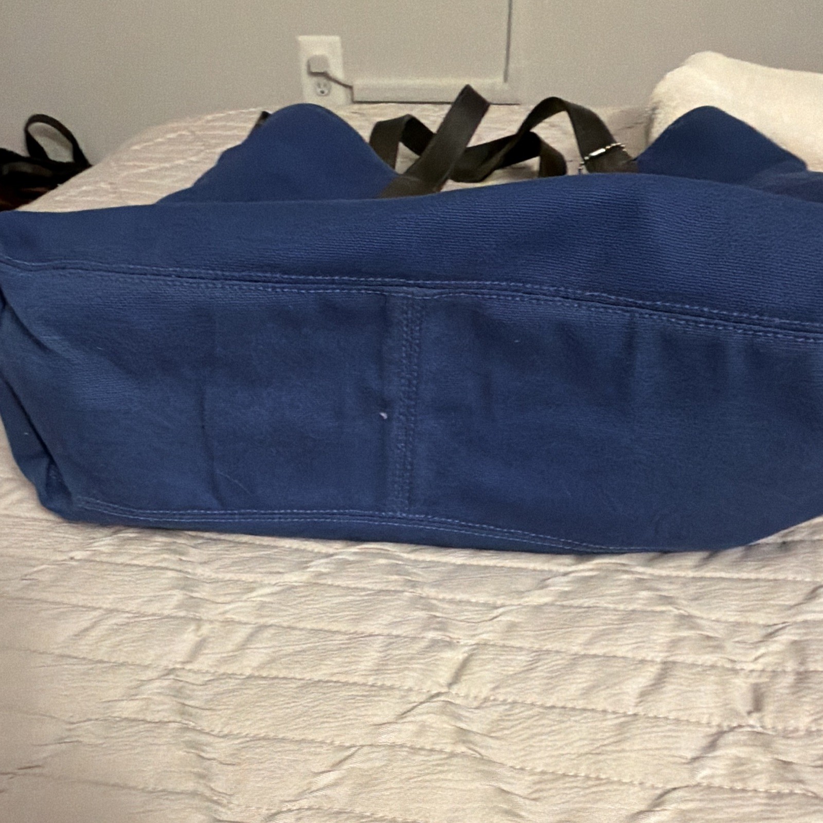 Coach Brown/Blue/White Colorblock Reversible Tote Detachable Strap Pockets