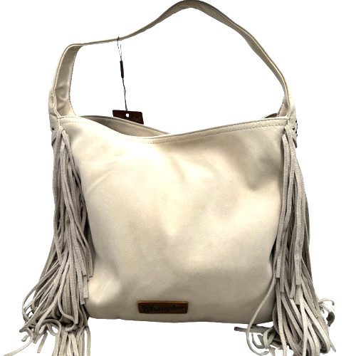 NEW Wrangler Shiloh Fringe Studded Leather Hobo Shoulder Bag Purse Western Boho