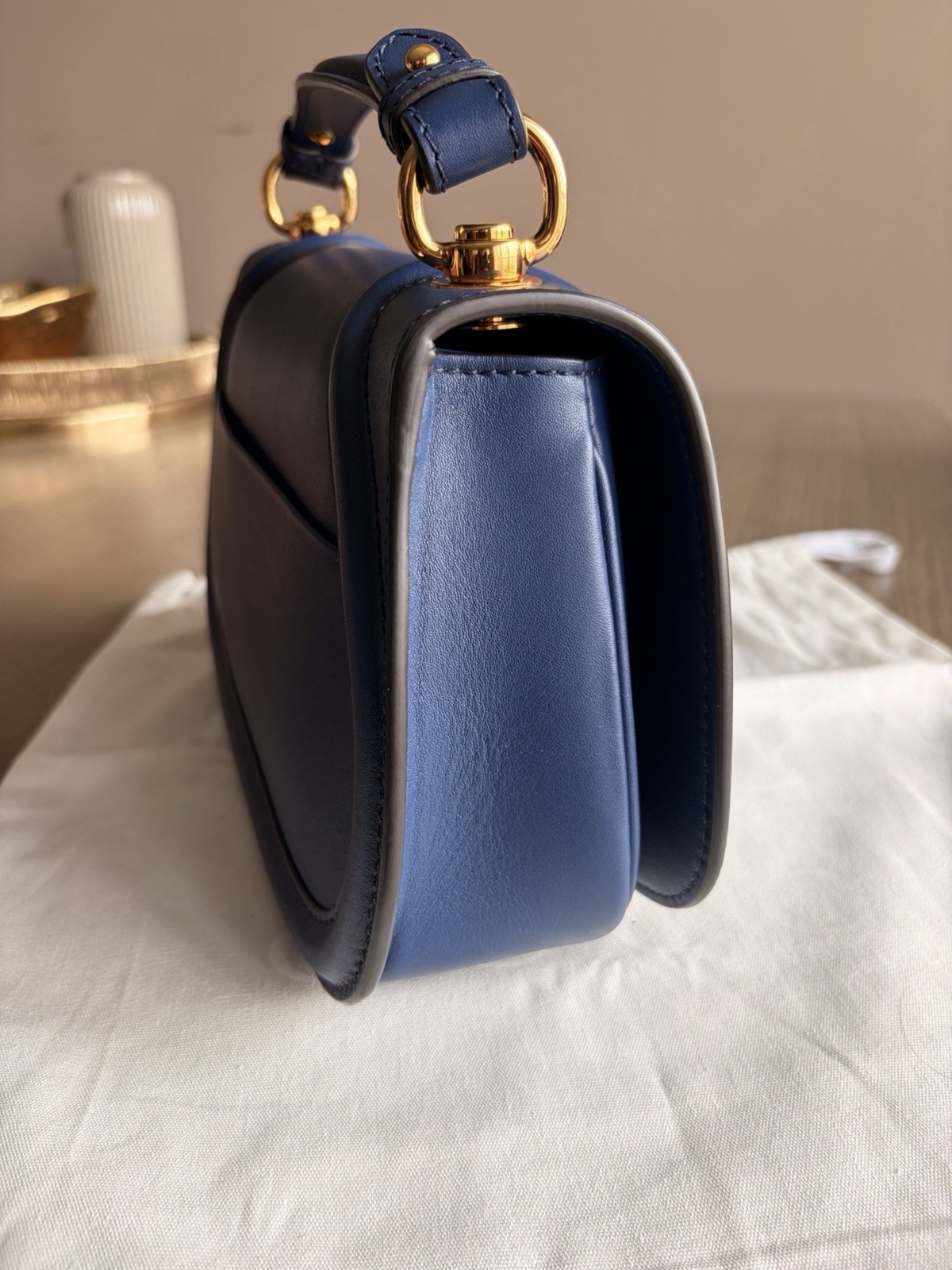 100% Authentic Gucci Navy Blue Blondie Top Handle Bag