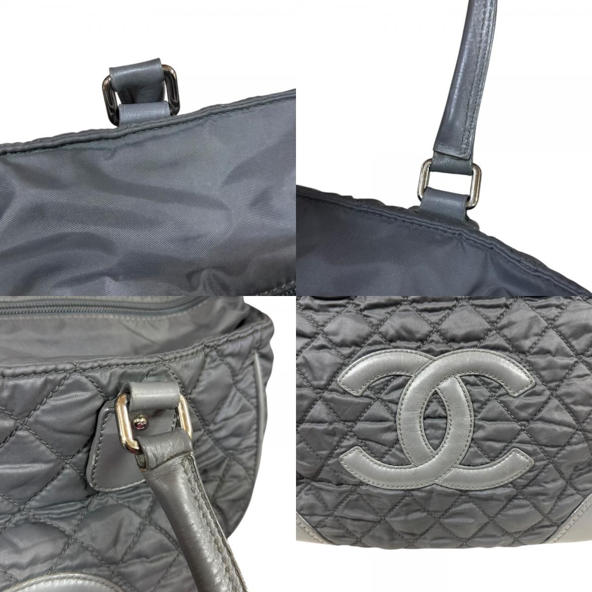 CHANEL Tote Bag A33100 Nylon leather Paris New York Line COCO Mark used