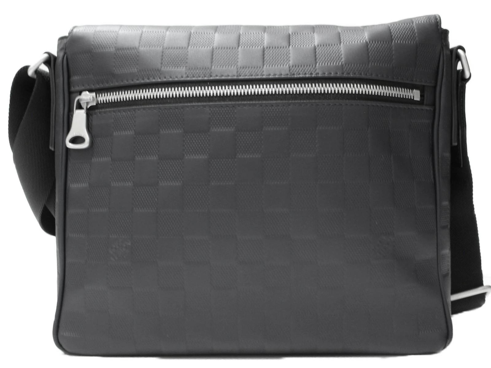 LOUIS VUITTON District Astral Navy Blue Shoulder Bag Damier Infini Black LV