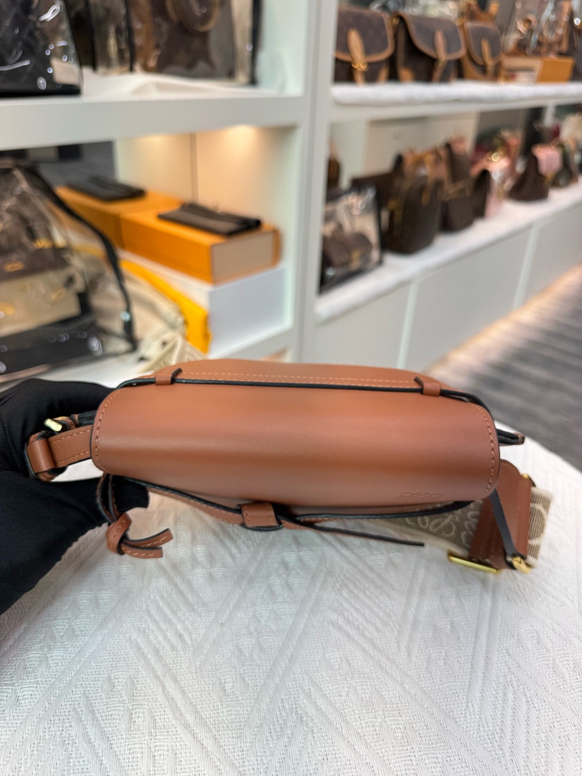 Loewe Gate Mini Caramel Smooth Calfskin Crossbody & Shoulder Bag Duty Paid