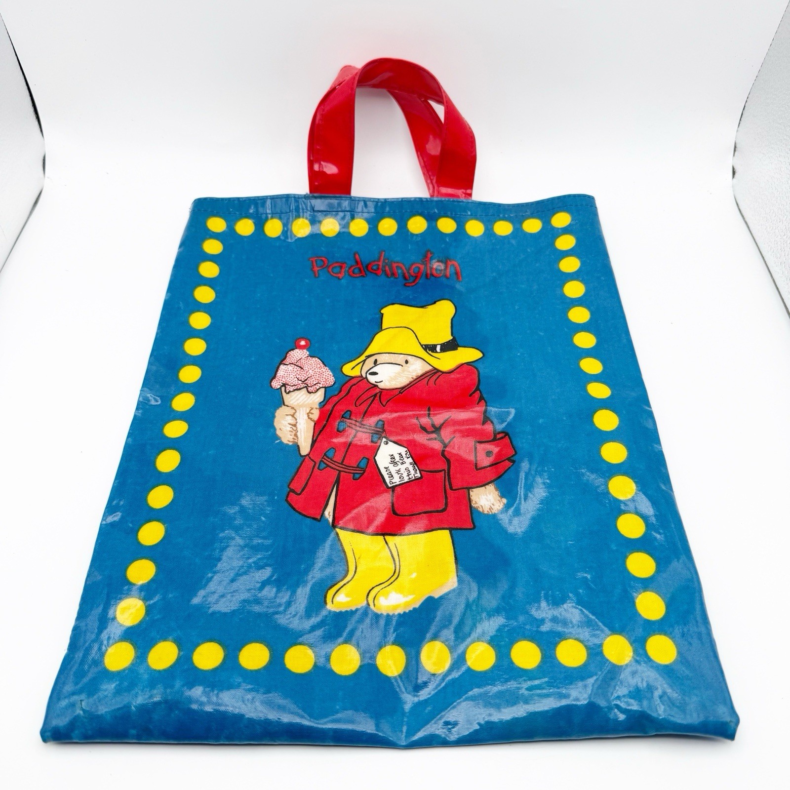Paddington Bear Tote Vintage Style Shopping Shopper Bag PVC Vinyl