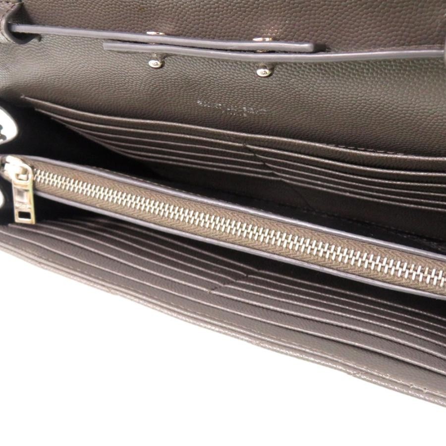 SAINT LAURENT Bag: Cassandra 377828 Gray W22.5H14D4cm w/dust bag strap;
