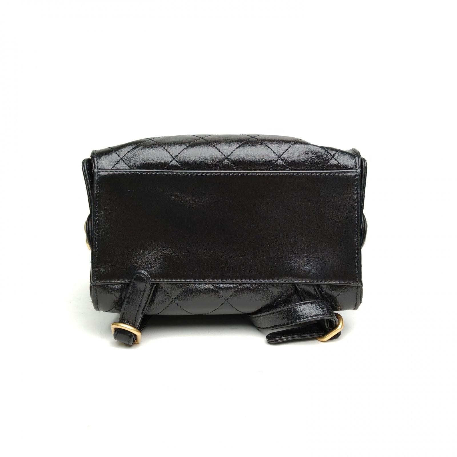 CHANEL 25 bag Backpack 23*23cm Black Calfskin Backpack Bag
